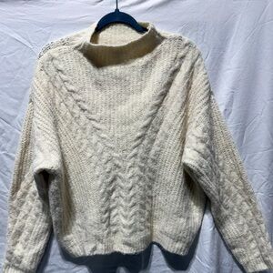Cozy Cream Cable Knit Sweater